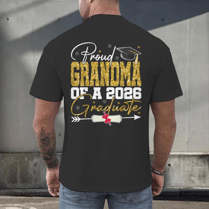 Proud Grandma Of Senior 2026 Graduate Family Graduation 2026 Men's Back Print T-Shirt