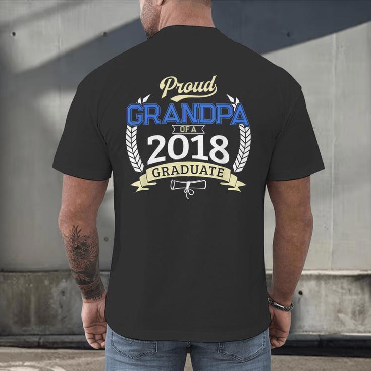 Proud Grandpa Of 2018 Senior Shirt Graduation Grad Men's Back Print T-Shirt