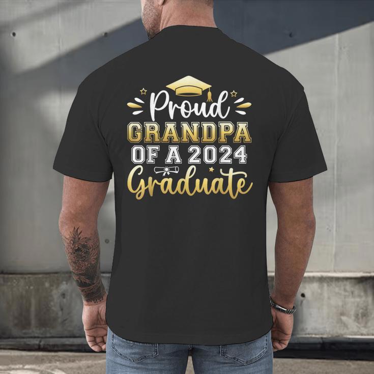 Proud Grandpa Of a 2024 Graduate Senior Graduation Men Men's Back Print T-Shirt