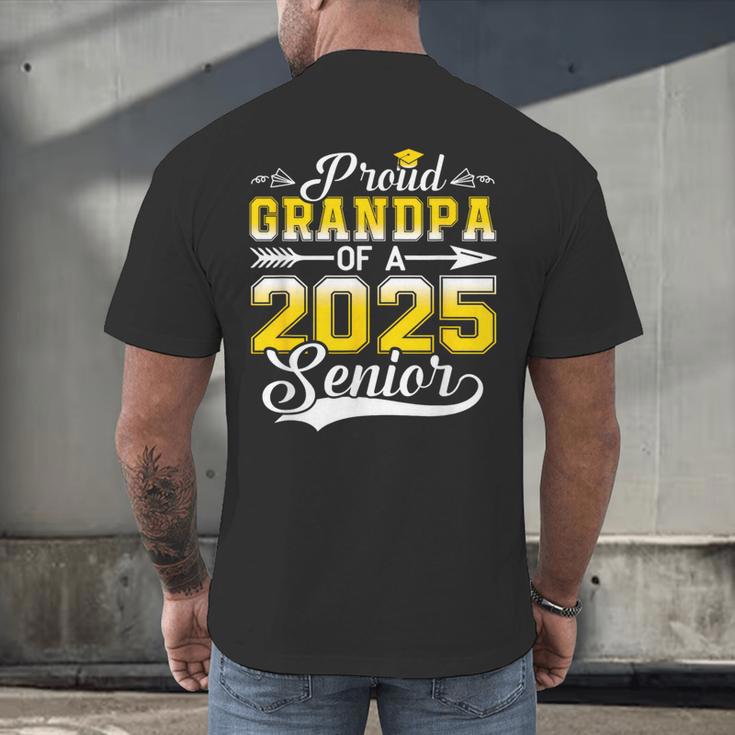 Proud Grandpa Of a 2025 Senior Graduate Graduation Men's Back Print T-Shirt
