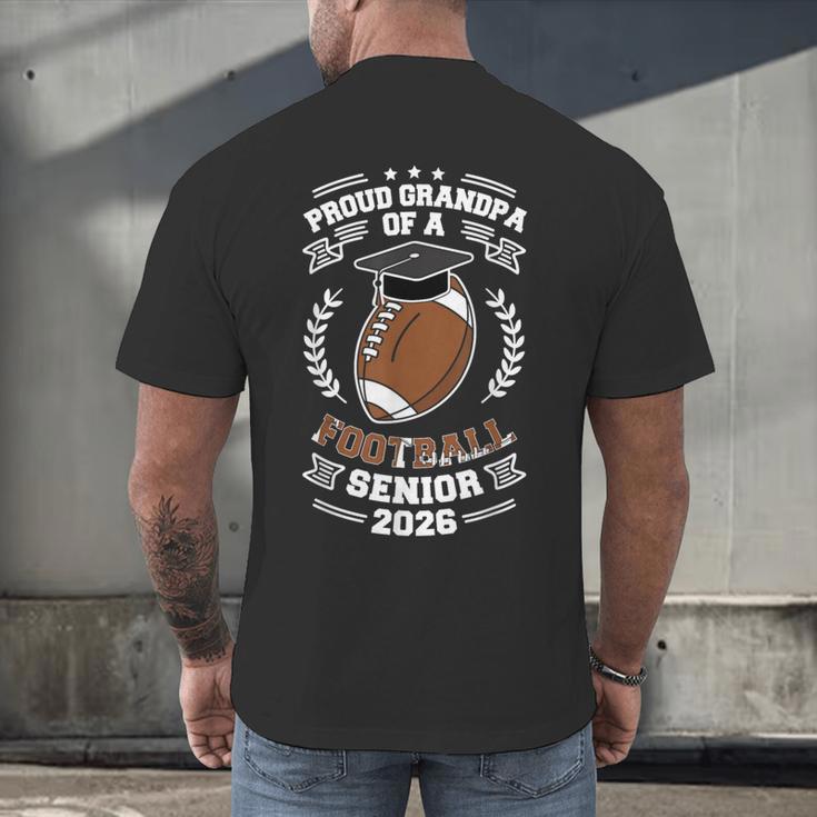Proud Grandpa Of a 2026 Football Senior Graduation Men's Back Print T-Shirt