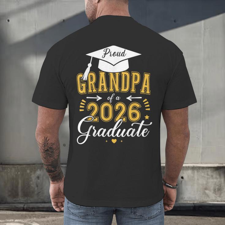 Proud Grandpa Of a Class Of 2026 Graduate For Graduation Men's Back Print T-Shirt