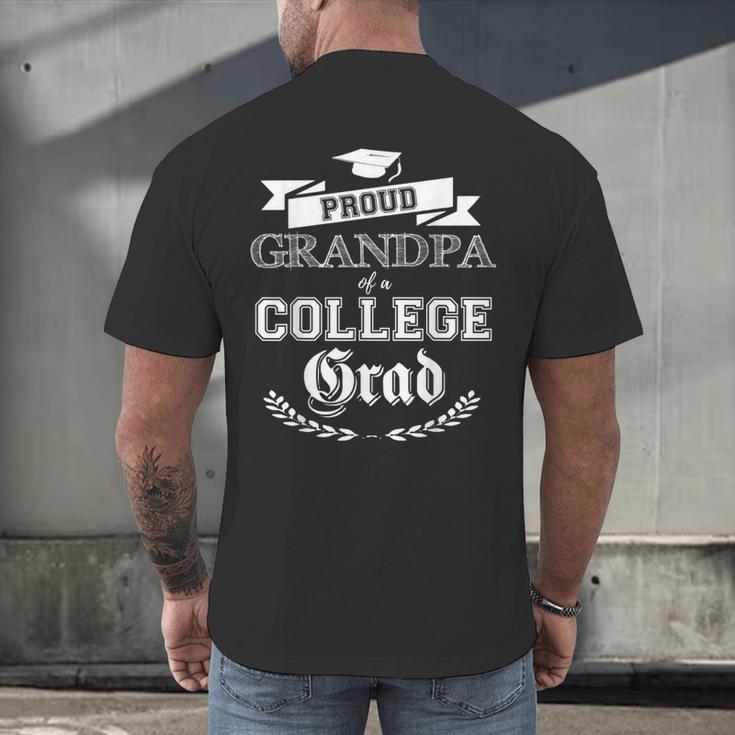 Proud Grandpa Of a College Grad 2019 Family Graduation Shirt Men's Back Print T-Shirt