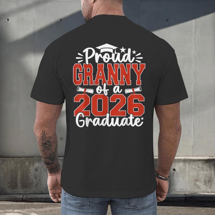 Proud Granny Of A Class Of 2026 Graduate Senior Graduation Men's Back Print T-Shirt