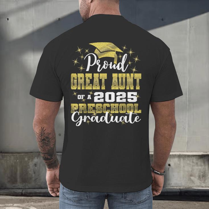 Proud Great Aunt Of Preschool Graduate 2025 Graduation Men's Back Print T-Shirt