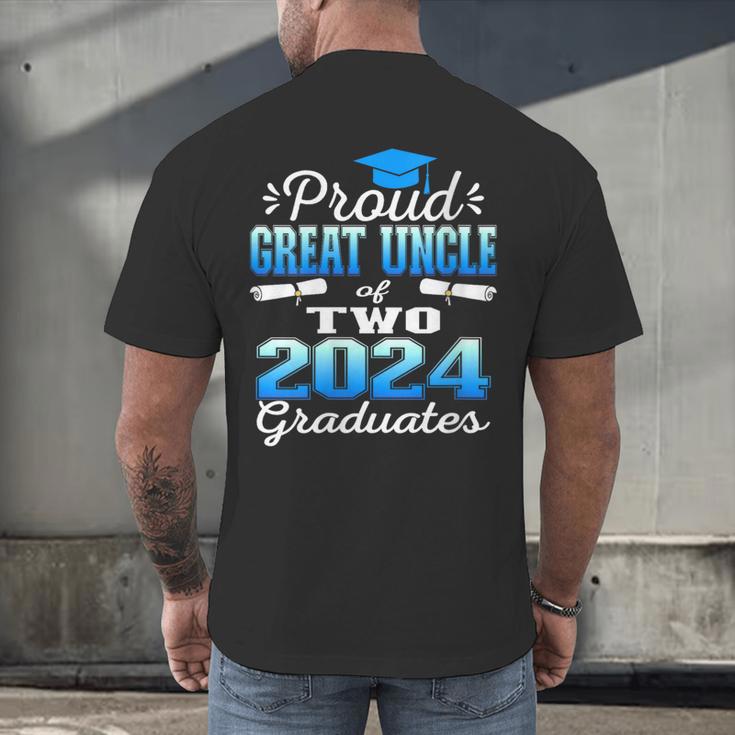 Proud Great Uncle Of Two 2024 Graduate Class 2024 Graduation Men's Back Print T-Shirt