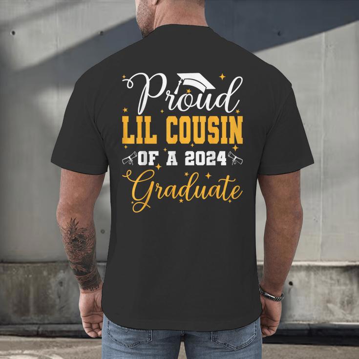 Proud Lil Cousin Of A Class 2024 Graduate Senior Graduation Men's Back Print T-Shirt