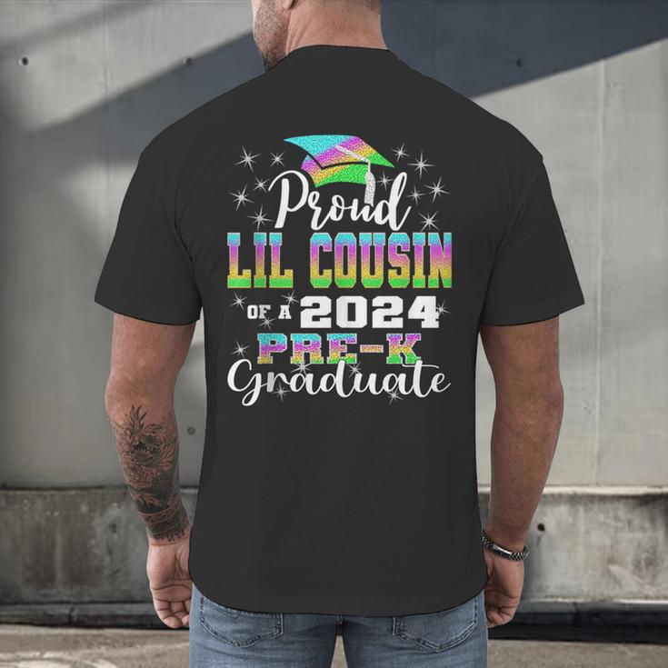 Proud Little Cousin Of PreK School Graduate 2024 Graduation Men's Back Print T-Shirt