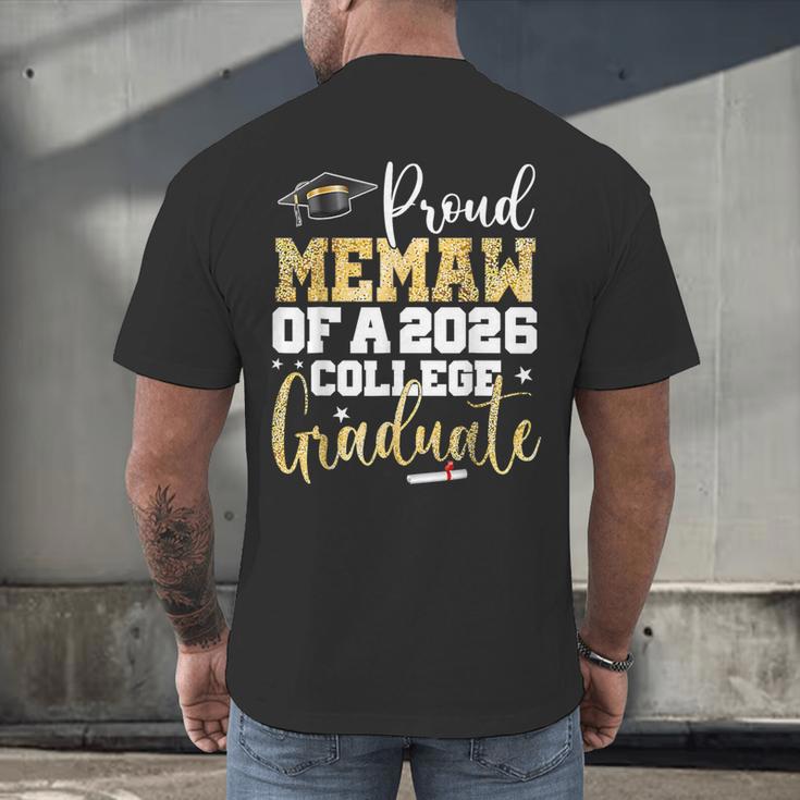 Proud Memaw Of 2026 Graduate College Graduation Men's Back Print T-Shirt