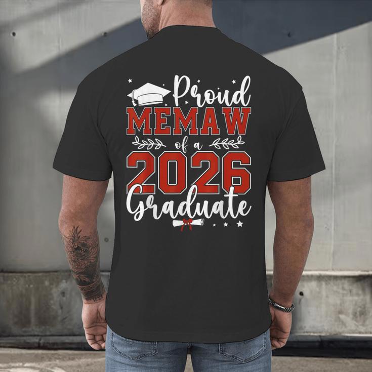 Proud Memaw Of a Class Of 2026 Graduate For Graduation Men's Back Print T-Shirt