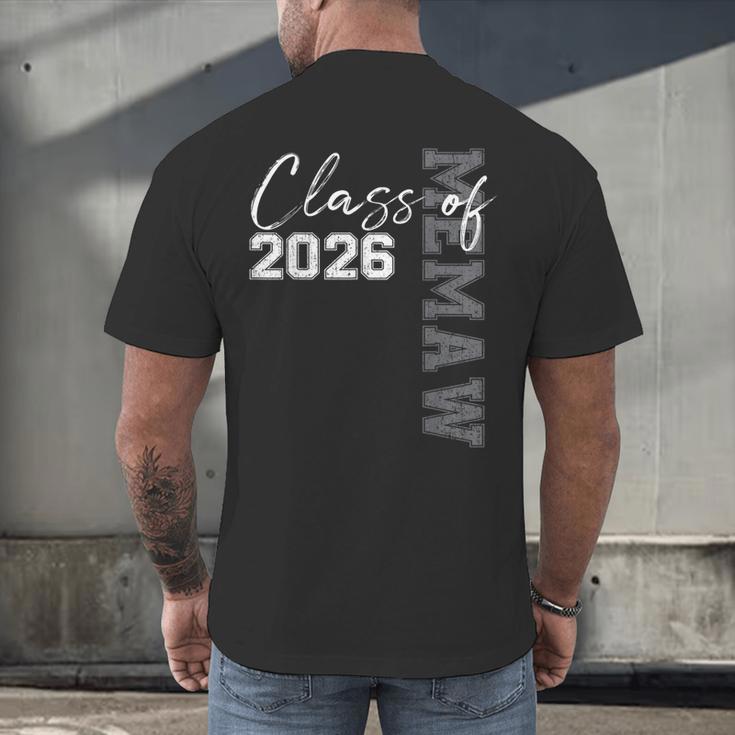 Proud Memaw Of A Class Of 2026 Graduate Senior 26 Graduation Men's Back Print T-Shirt