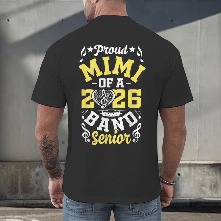 Proud Mimi Of a Band Senior 2026 Graduation Men's Back Print T-Shirt