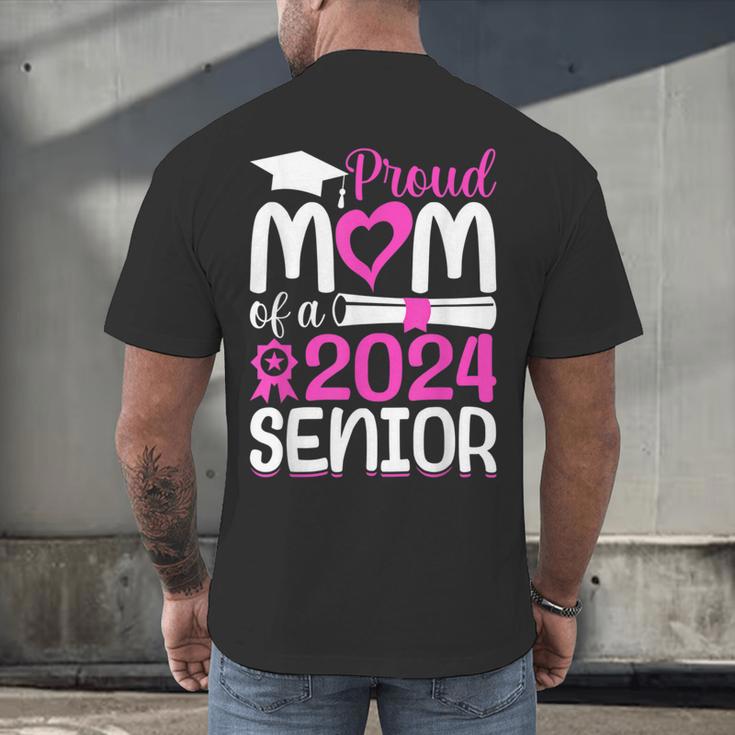 Proud Mom Of A 2024 Senior Graduation Men's Back Print T-Shirt Proud Mom Of A 2024 Senior Graduation Men's Back Print T-Shirt