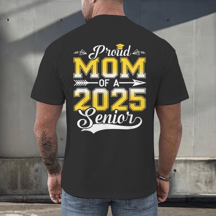 Proud Mom Of a 2025 Senior Graduate Graduation Men's Back Print T-Shirt