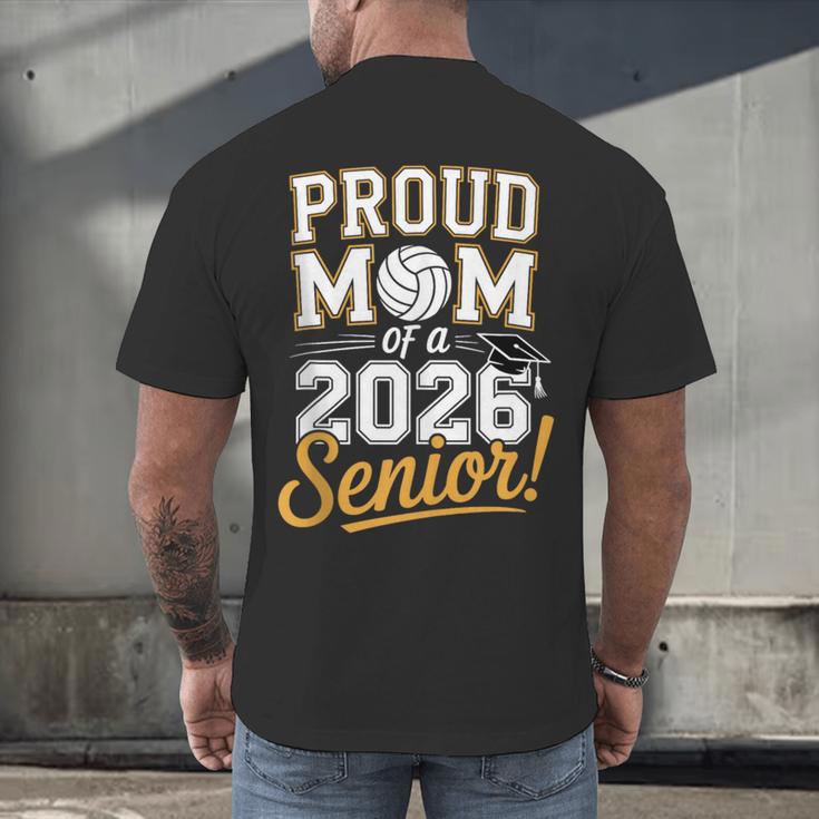 Proud Mom Of a 2026 Senior Volleyball Graduation Men's Back Print T-Shirt