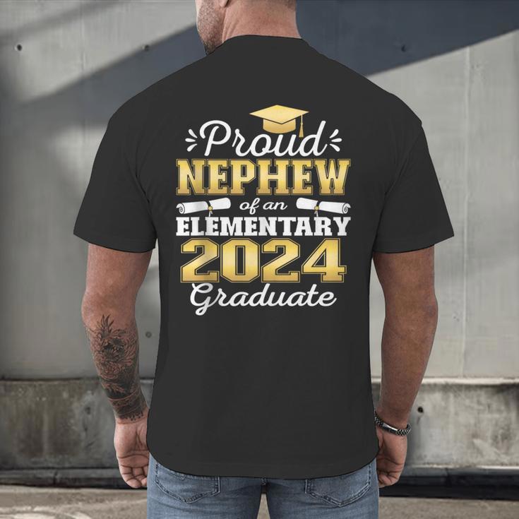 Proud Nephew Of 5th Grade Graduate 2024 Family Graduation Men's Back Print T-Shirt