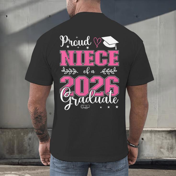 Proud Niece Of a Class Of 2026 Graduate For Graduation Men's Back Print T-Shirt