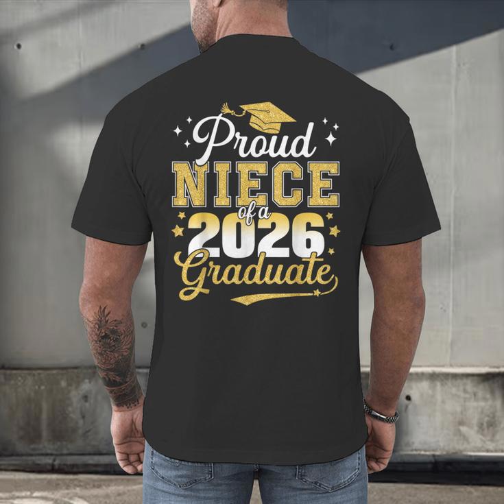 Proud Niece Of a Class Of 2026 Graduate Senior Graduation Men's Back Print T-Shirt