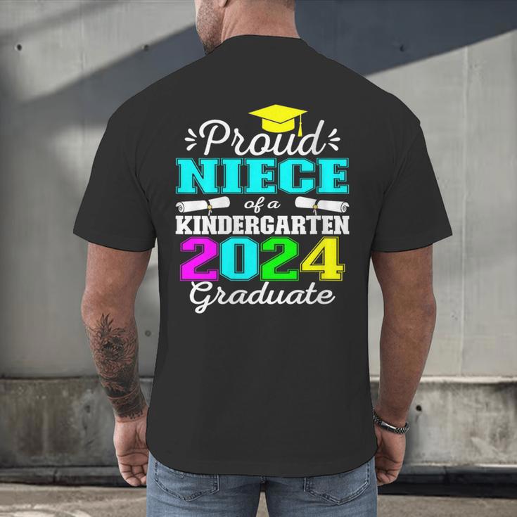 Proud Niece Of Kindergarten Graduate 2024 Graduation Niece Men's Back Print T-Shirt