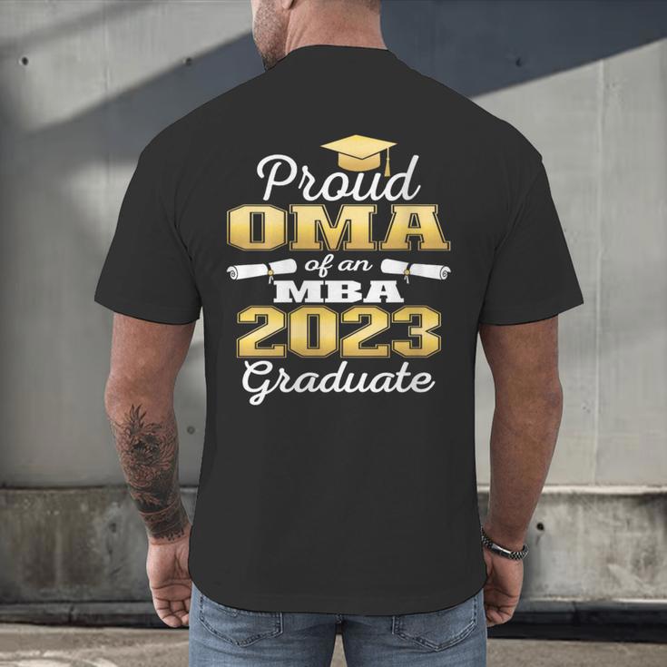 Proud OMA Of 2023 Class MBA Graduate Family Graduation Men's Back Print T-Shirt