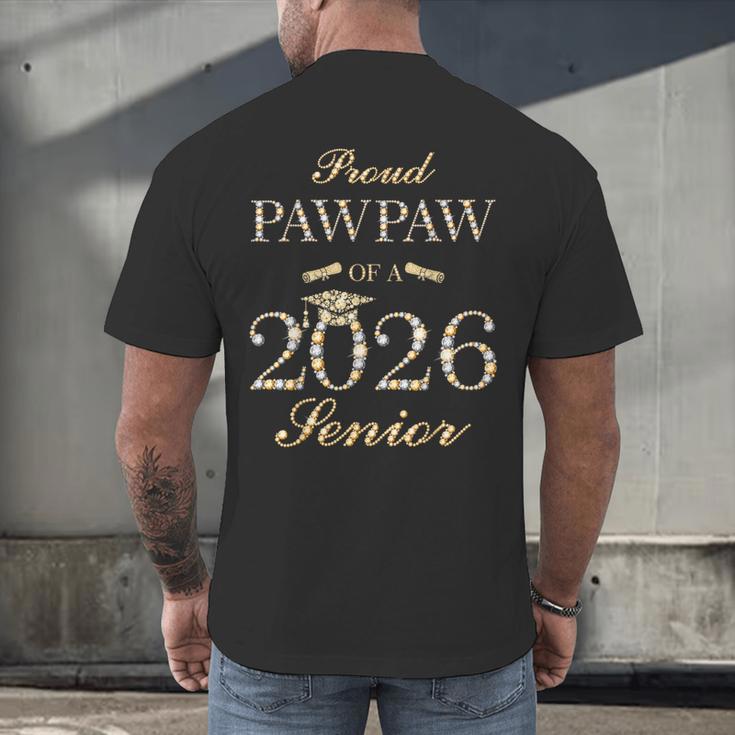 Proud Pawpaw Of A 2026 Senior Graduate Graduation Men's Back Print T-Shirt