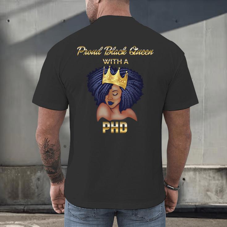 Proud Queen PhD Doctorate Degree Graduation T-Shirt Men's Back Print T-Shirt