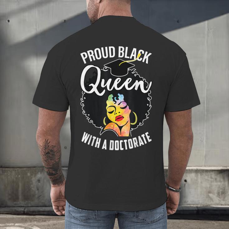 Proud Queen PhD Doctorate Degree Graduation Woman Girl Men's Back Print T-Shirt
