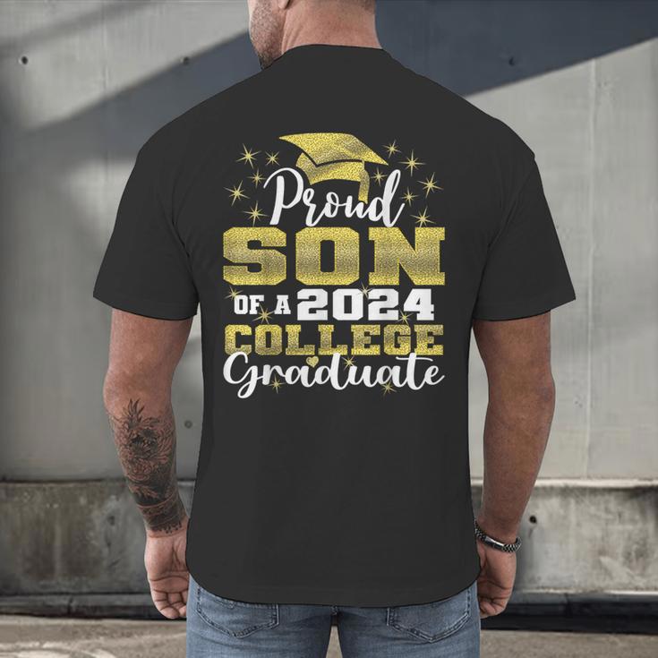Proud Son Of 2024 College Graduate Family 24 Graduation Men's Back Print T-Shirt
