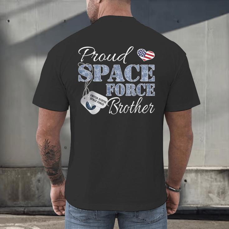Proud Space Force Brother Space Force Graduation Tee Men's Back Print T-Shirt