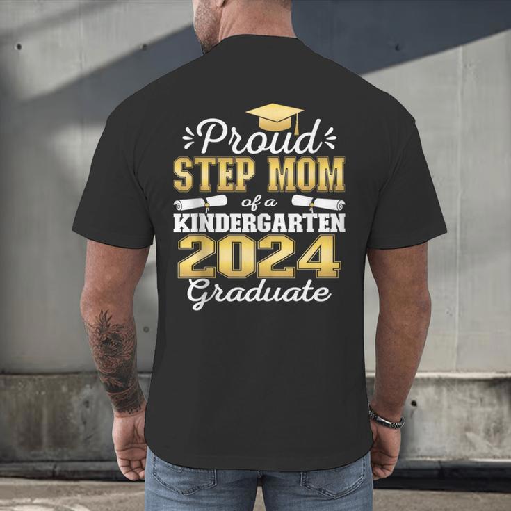 Proud Step Mom Of Kindergarten Graduate 2024 Graduation Step Men's Back Print T-Shirt