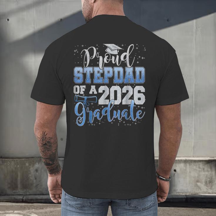 Proud Stepdad Of Senior 2026 Class Of 2026 Graduation Men's Back Print T-Shirt