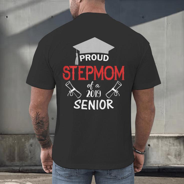 Proud Stepmom Of a 2019 Senior Graduation Family Men's Back Print T-Shirt
