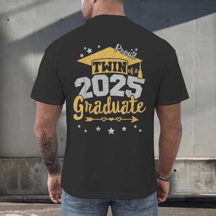 Proud Twin Of a 2025 Graduate Team 25 Senior Graduation Men's Back Print T-Shirt
