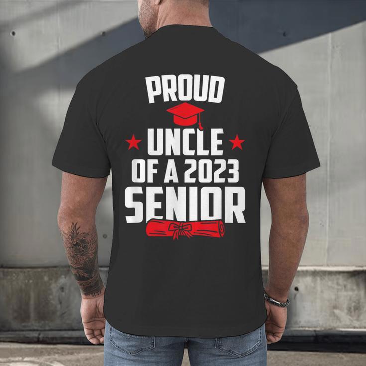 Proud Uncle Of A 2023 Senior Class Of 2023 Graduation Men's Back Print T-Shirt