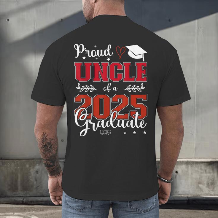 Proud Uncle Of a Class Of 2025 Graduate For Graduation Men's Back Print T-Shirt