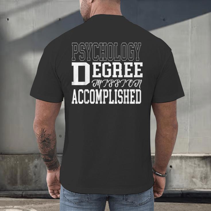 Psychology Degree For College Graduation Tee T-Shirt Men's Back Print T-Shirt