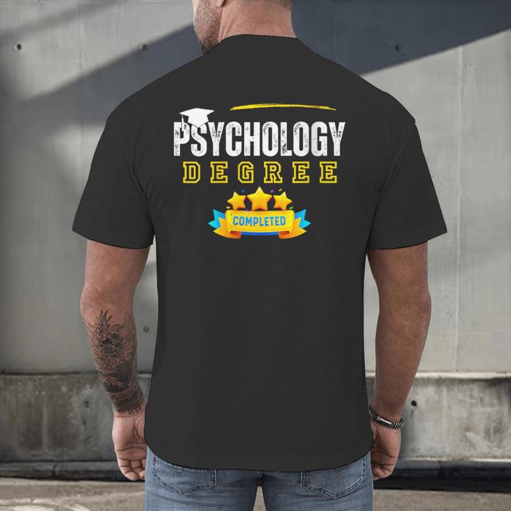 Psychology Degree Graduation Senior Celebration Grad Party Men's Back Print T-Shirt