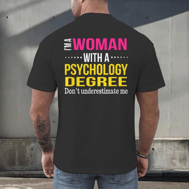 Psychology Degree Major Graduation 2024 Psychologist PsyD Men's Back Print T-Shirt