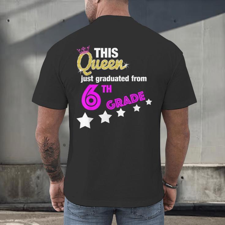Queen 6th Grade Graduation For Girls Men's Back Print T-Shirt