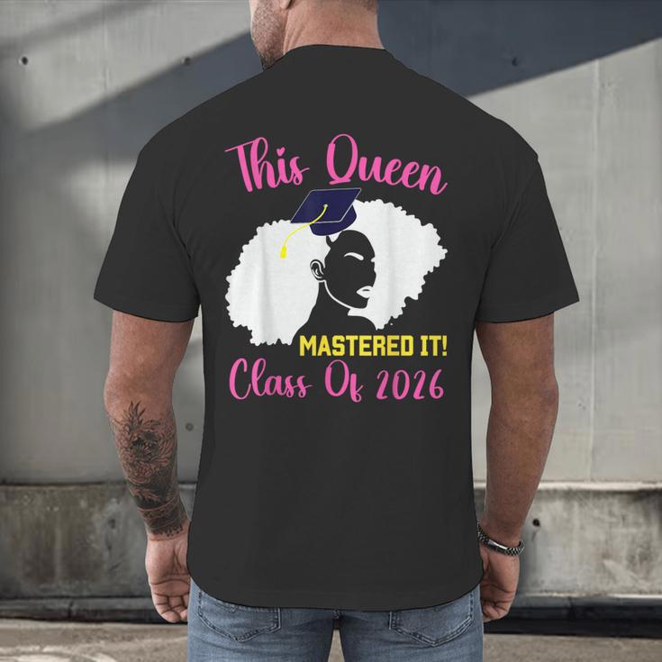 This Queen Mastered It Masters Graduation Class Of 2026 Men's Back Print T-Shirt