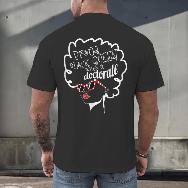 Queen PhD Doctorate Degree Graduation PsyD EdD Men's Back Print T-Shirt