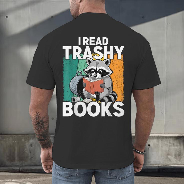 Raccoon Smutty Book Lover Spicy Romance Novels Women's Men's Back Print T-Shirt