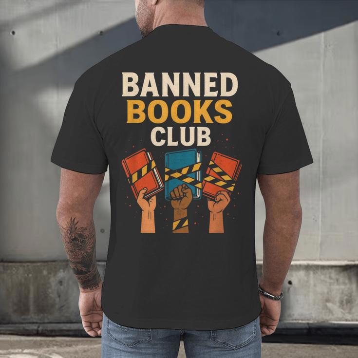 Read Banned Books Club Freely Anti-Censorship Librarian Men's Back Print T-Shirt