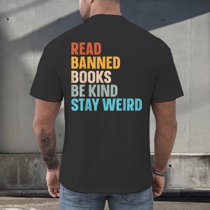 Read Banned Books Be Kind Stay Weird Men's Back Print T-Shirt Read Banned Books Be Kind Stay Weird Men's Back Print T-Shirt