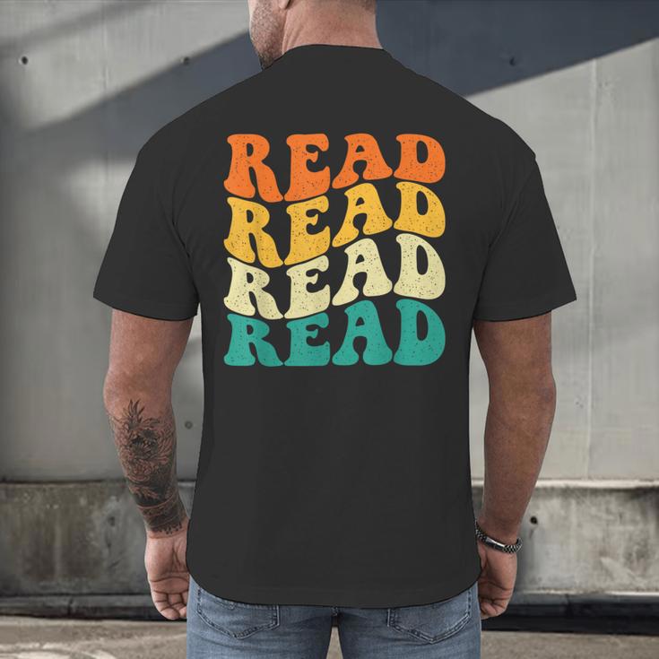 Read Read Read Read Book Lover Reading Bookworm Reader Men's Back Print T-Shirt Read Read Read Read Book Lover Reading Bookworm Reader Men's Back Print T-Shirt