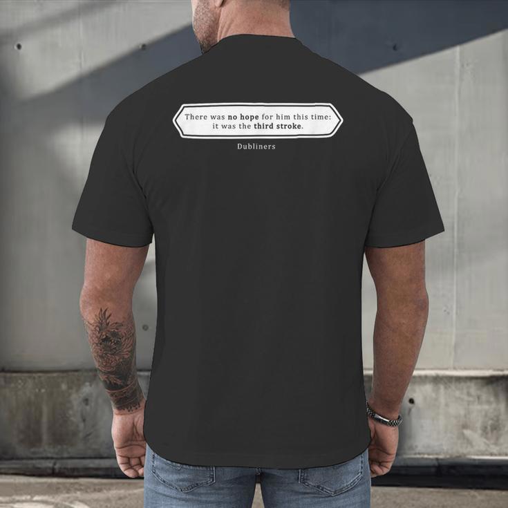 Must Read Book Quote Dubliners James Joyce Men's Back Print T-Shirt