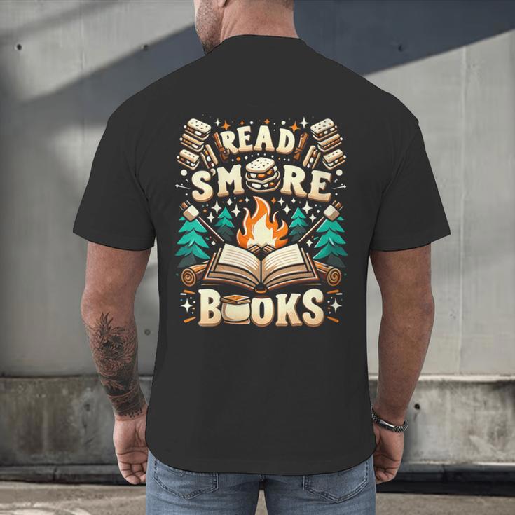 Read More Books Camping Outdoors Travel Campfire Smores Men's Back Print T-Shirt