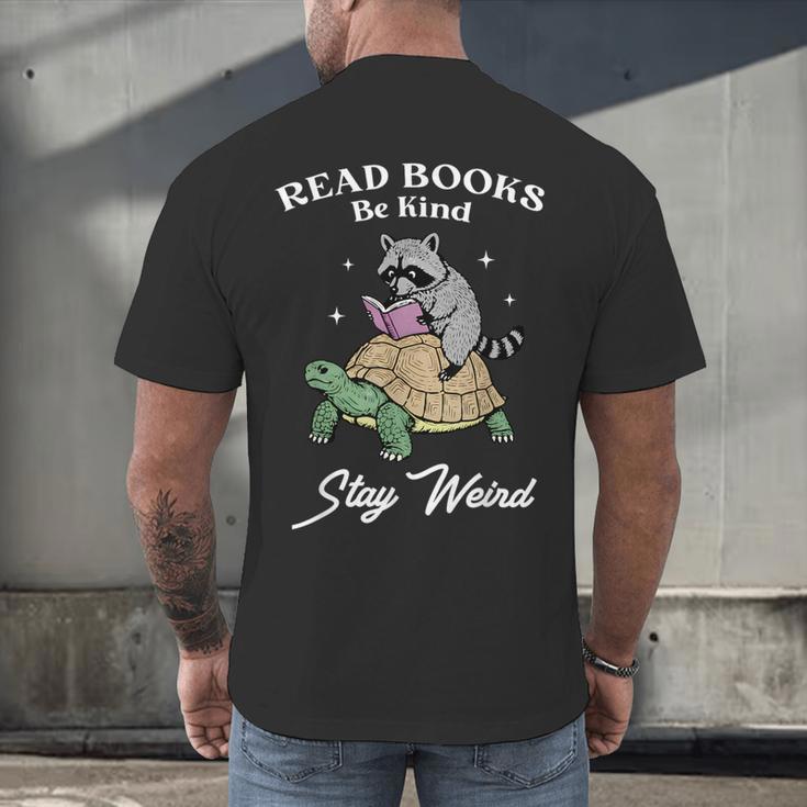 Read Books Be Kind Stay Weird Men's Back Print T-Shirt