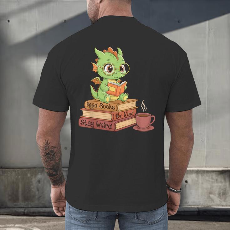 Read Books Be Kind Stay Weird Reading Bookworm Reader Men's Back Print T-Shirt Read Books Be Kind Stay Weird Reading Bookworm Reader Men's Back Print T-Shirt