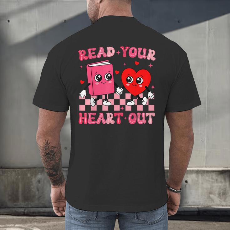 Read Your Heart Out Cute Reading Book Lover Men's Back Print T-Shirt